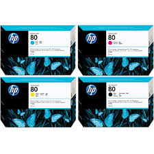 Hp 80 Original Multi Pack Ink Cartridge B/C/Y/M